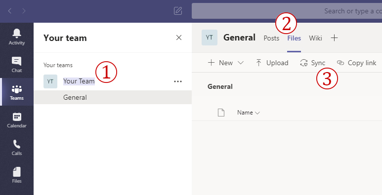 How to sync Microsoft Teams with OneDrive?